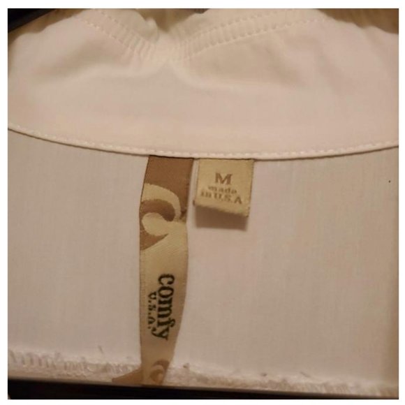 Button Down Tunic - Long White Oxford Shirt - Medium - with back zip detail - Picture 4 of 4